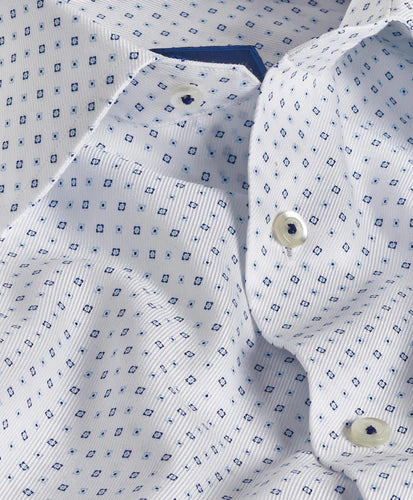 TRIM FIT 2/3 SHIRT - W/BLUE