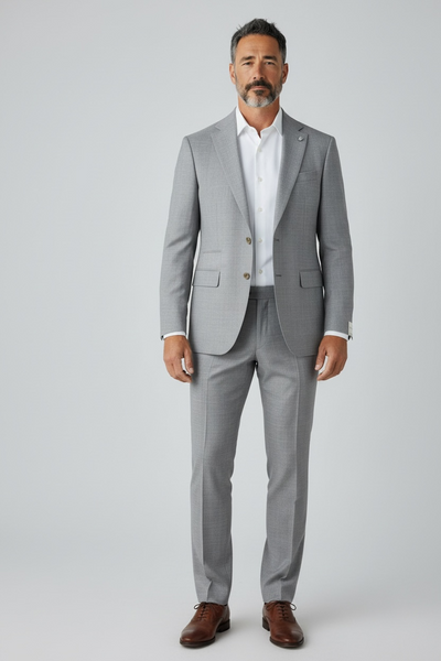 STUNNING WOOL SUIT - LT GREY