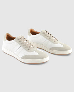 TOPSPIN LEATHER SNEAKER - WHITE