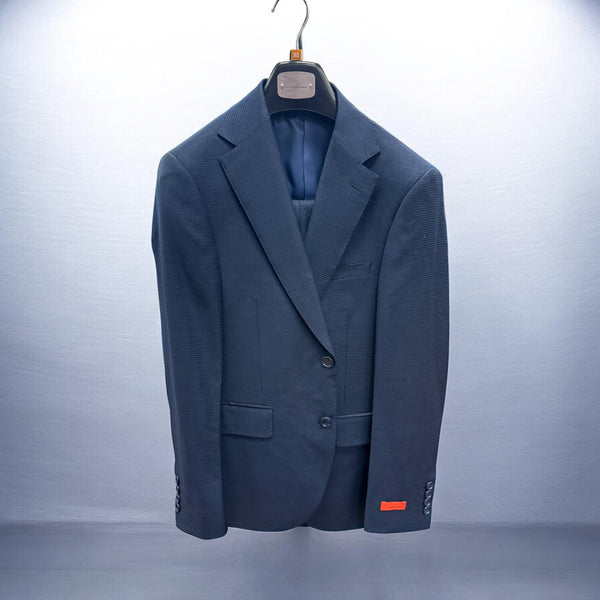 WOOL FASHION SLIM SUIT - NAVY