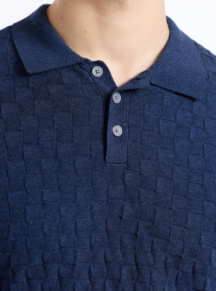 HAMPSON SS SWEATER - NAVY