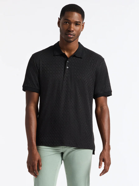 ELIAS KNIT POLO - BLACK