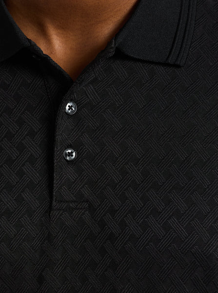 ELIAS KNIT POLO - BLACK
