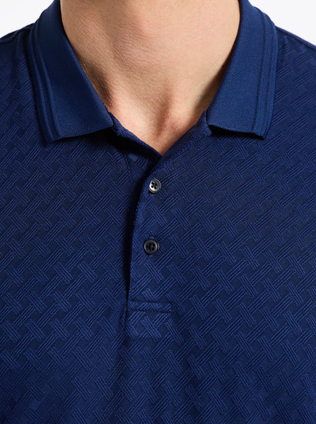ELIAS KNIT POLO - NAVY
