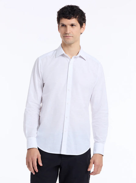 AVONDALE LS WOVEN - IVORY
