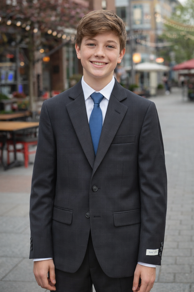 BOYS ARTIE 100%WOOL SUIT - BLACK