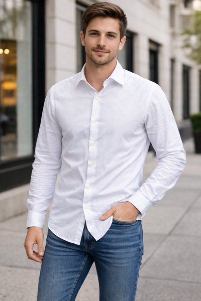 WHITE SPORT SHIRT - WHITE