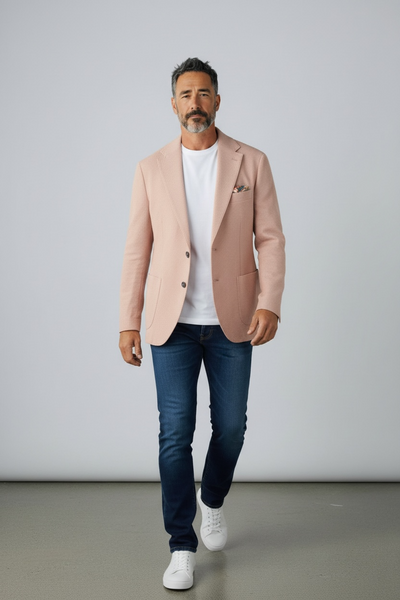 MERIDIAN SEER SUCKER JACKET - PINK