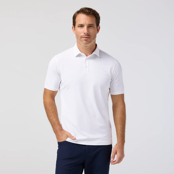 HARPER  COMFORT TRIM FIT POLO - WHITE