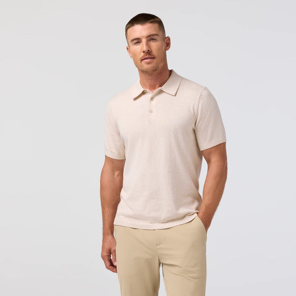 ASHE COOLMAX POLO - OAT HEATH