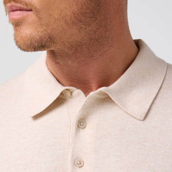 ASHE COOLMAX POLO - OAT HEATH