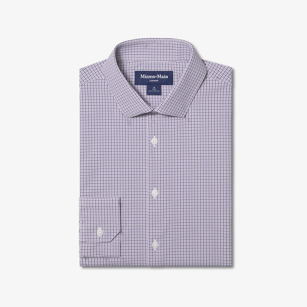 TRIM FIT SAM LEEWARD PLAID - LT PURPL DUSK