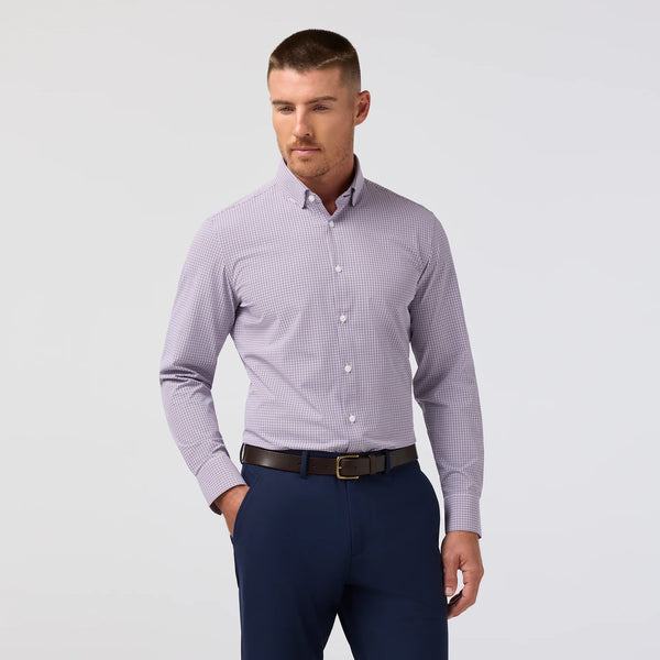 TRIM FIT SAM LEEWARD PLAID - LT PURPL DUSK