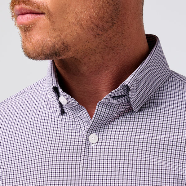 TRIM FIT SAM LEEWARD PLAID - LT PURPL DUSK