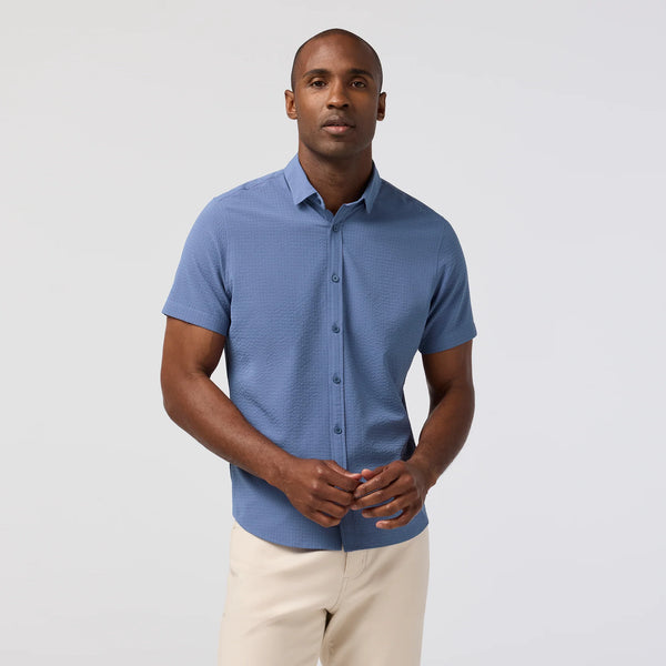 PORTER SS SEERSUCKAH - FJORD BLUE?