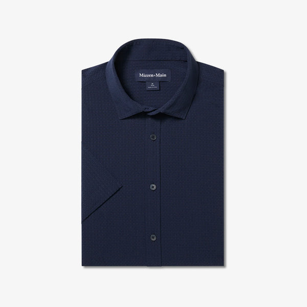 PORTER SS SEERSUCKAH - NAVY