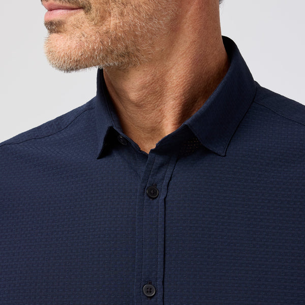 PORTER SS SEERSUCKAH - NAVY