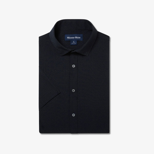 PORTER SS SEERSUCKAH - BLACK
