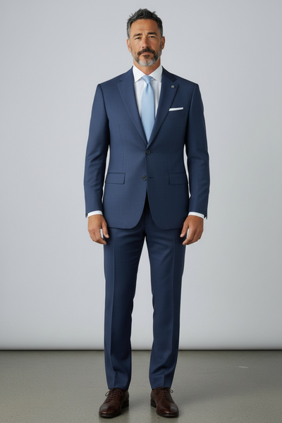 NAPOLI CHECK SUIT - NAVY