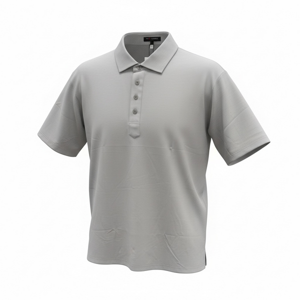 DRESSY HARD COLLAR POLO - SILVER