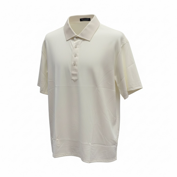 DRESSY HARD COLLAR POLO - WHITE