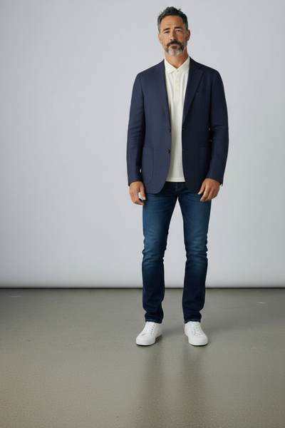 DRESSY HARD COLLAR POLO - WHITE