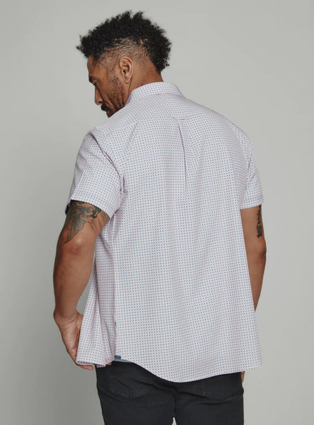 MONROE SS PERFORMANCE BUTTON UP - CORAL