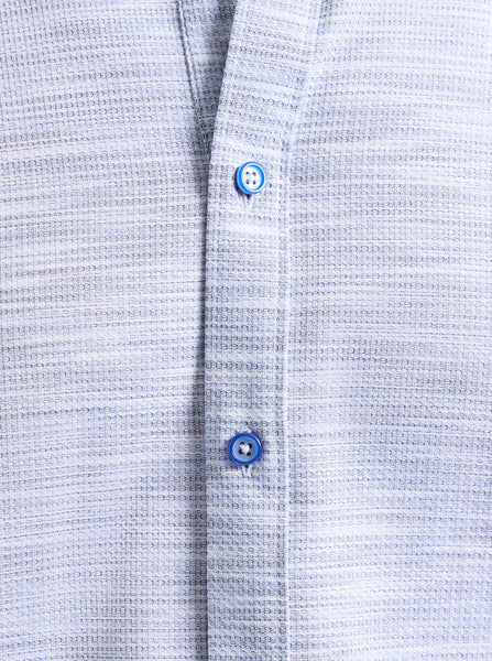 CASTRO SS WOVEN BUTTON UP - BLUE