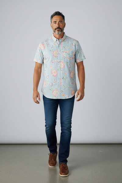 SS HAWAII SHIRT - TURQ