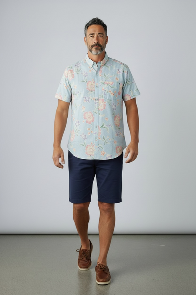 SS HAWAII SHIRT - TURQ