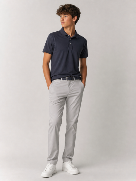 BOYS PERFORMANCE CHINO - M GREY