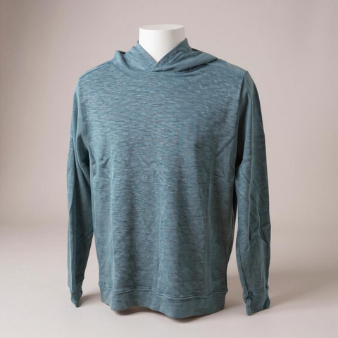 JACKSON KNIT HOODIE - MINERALBLUE