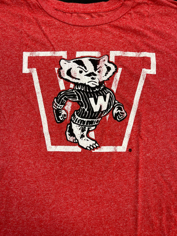 COLLEGE TEE - RED WISCO