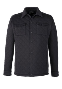 QUILTED SHACKET - BLACK