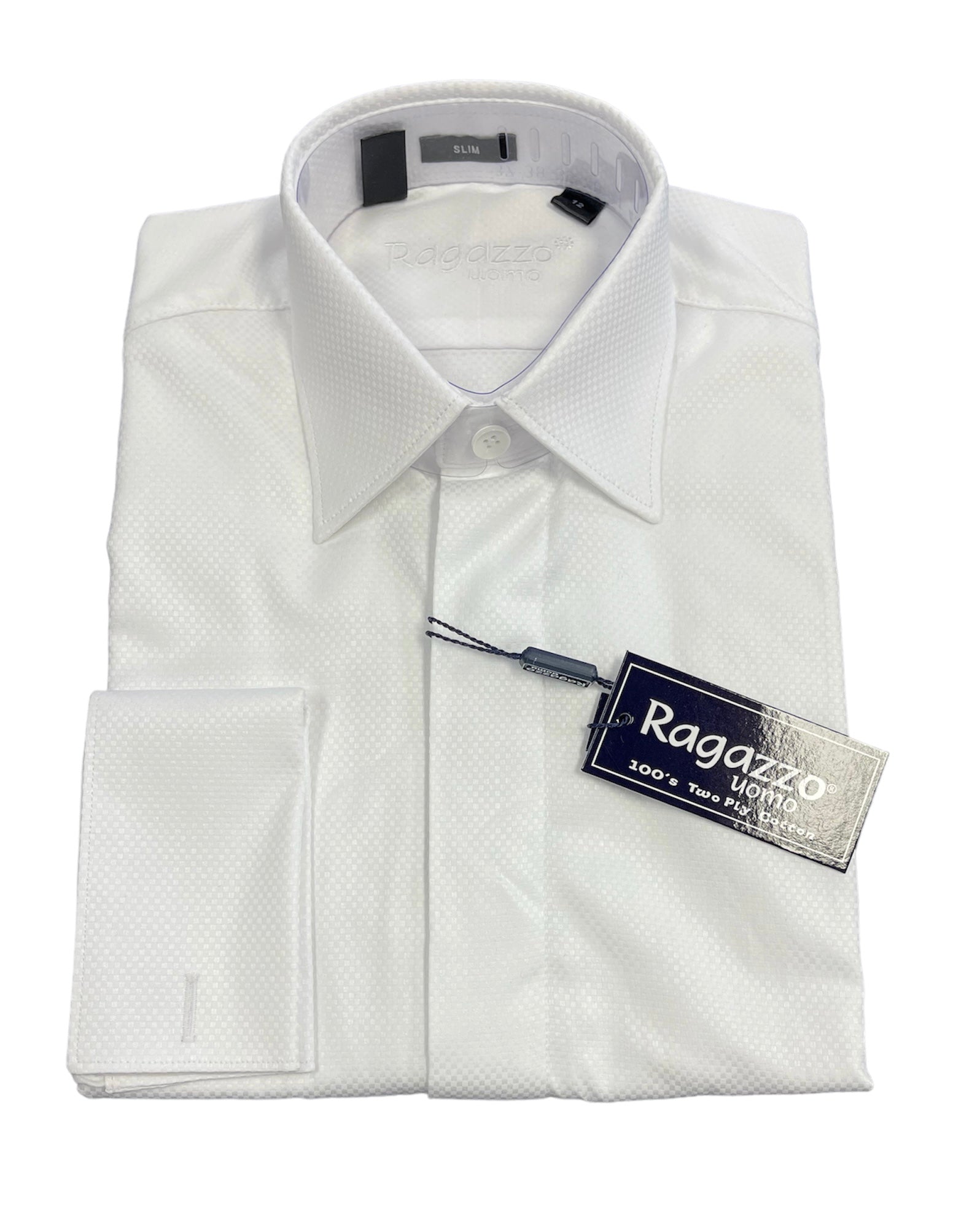boys french cuff dress shirt Boys' White Dress Shirt