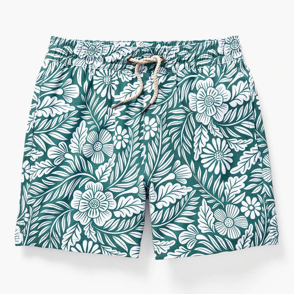 BOYS BAYBERRY TRUNK - GREEN FLORAL