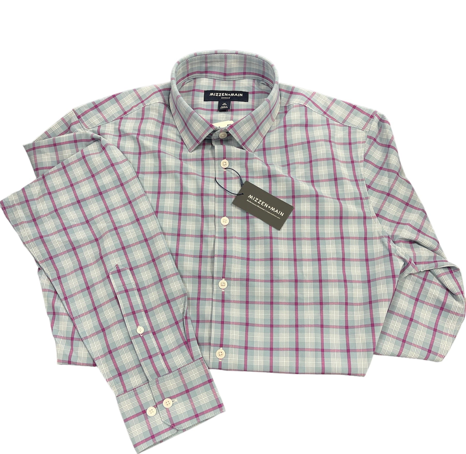 TRIM FIT LEEWARD CHECK - BLUE/PRP