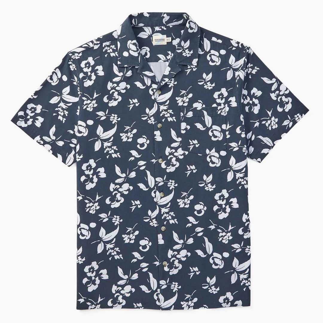 CASABLANCA CAMP SHIRT - BLACK FLORAL