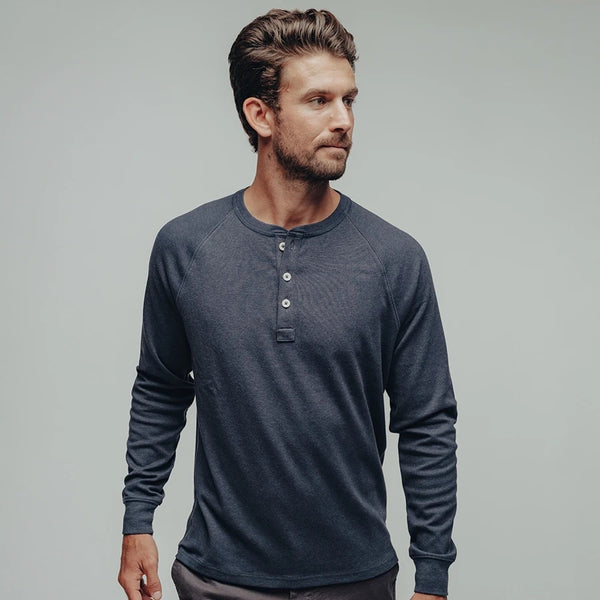 JUST A NORMAL HENLEY - NAVY