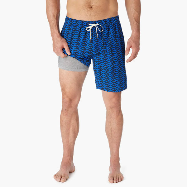 ANCHOR SWIM SUIT - BLUE RUGGED WAVES