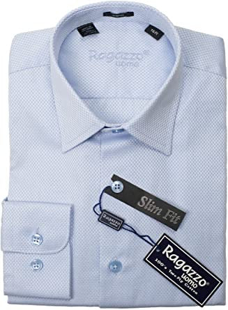 light in the box dress shirts Dress Shirt Pinpoint Box Check Blue Non-Iron Cotton 16.5 The Tie Bar
