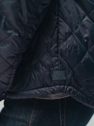 QUILTED SHERPA SHACKET - NAVY
