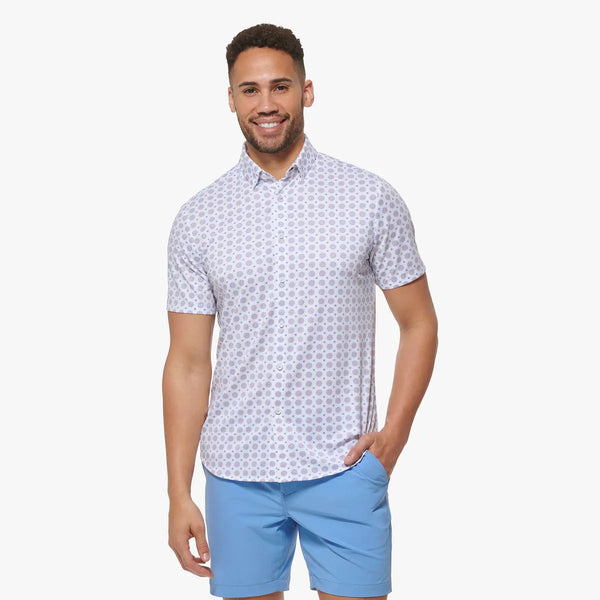 TRIM FIT NO TUCK SS PRINT - WHITE