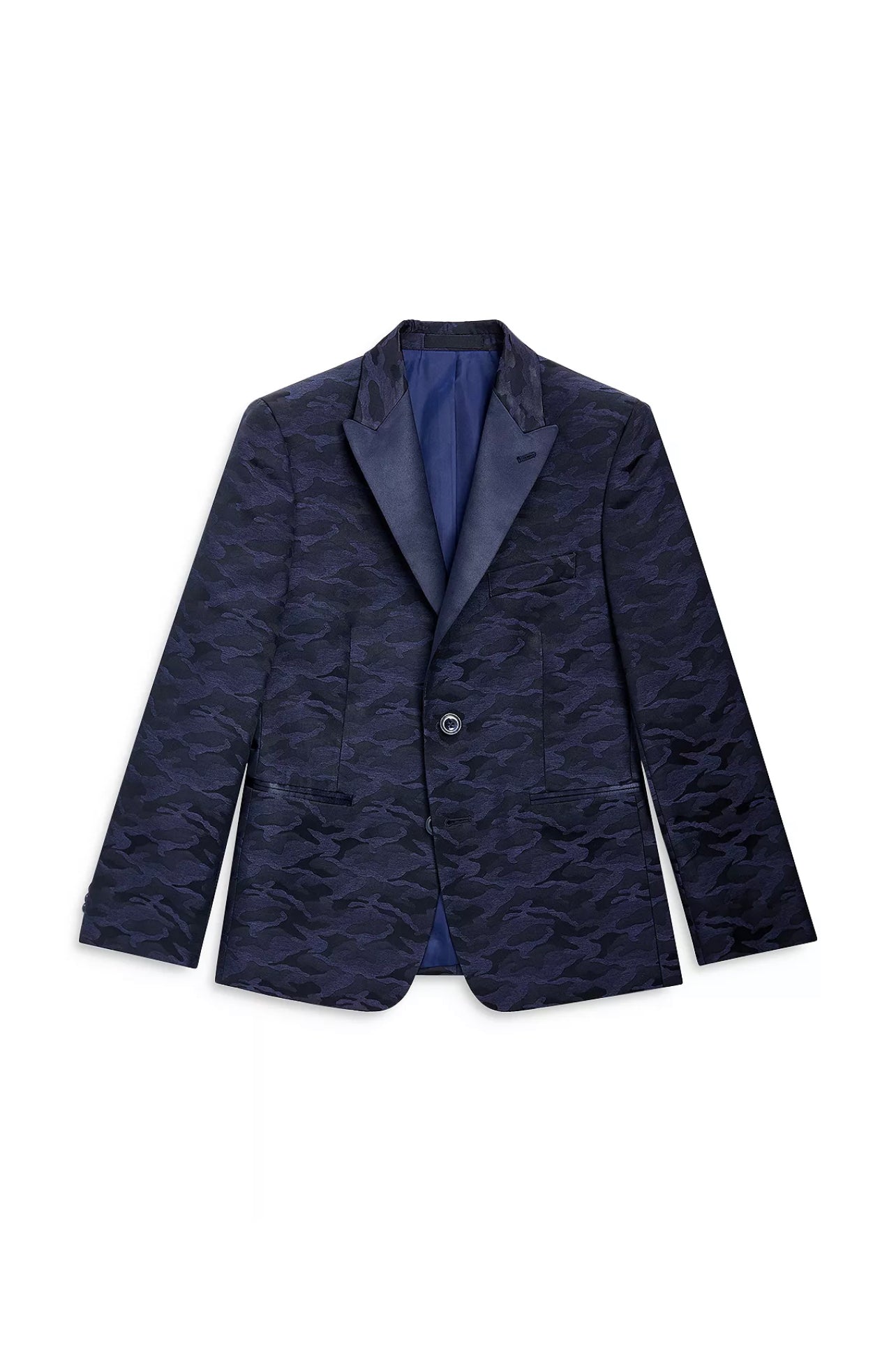 BOYS MICHAEL KORS CAMO BLAZER - NAVY