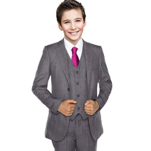 BOYS 3 PIECE SUIT - CHARCOAL