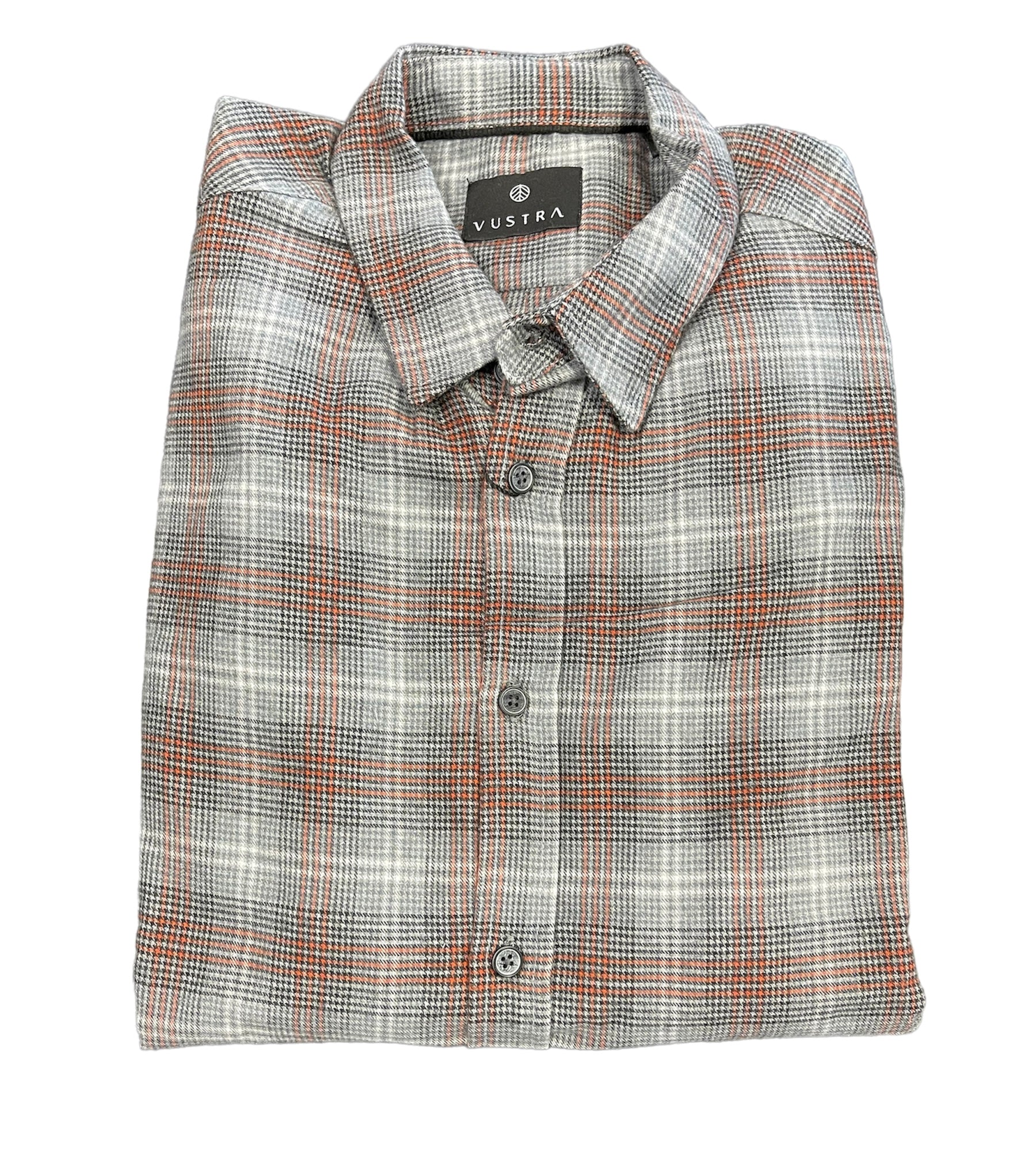 SUPER SOFT FLANNEL - GRY/ORG