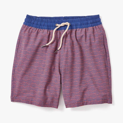 BOYS ANCHOR TRUNK - RED WAVES
